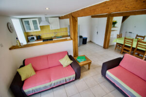 View from lounge to kitchen at Grange