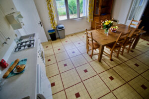 Kitchen and view to terrace